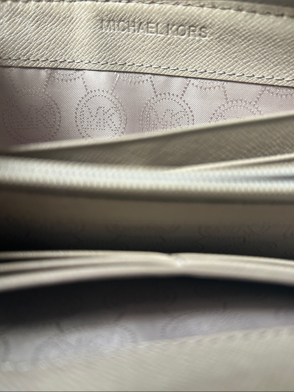Michael Kors Snake-Embossed Zip Wallet with Gold Plaque - Picture 7 of 9